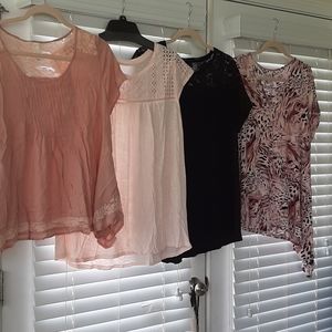 Lot of 4 XL tops asymmetrical apt 9 jennifer lopez